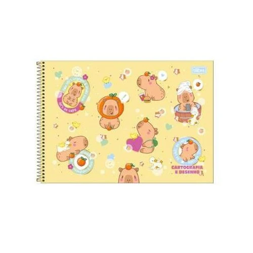 Caderno Desenho 80 Folhas Capivara- Tilibra Caderno Desenho 80 Folhas Capivara- Tilibra