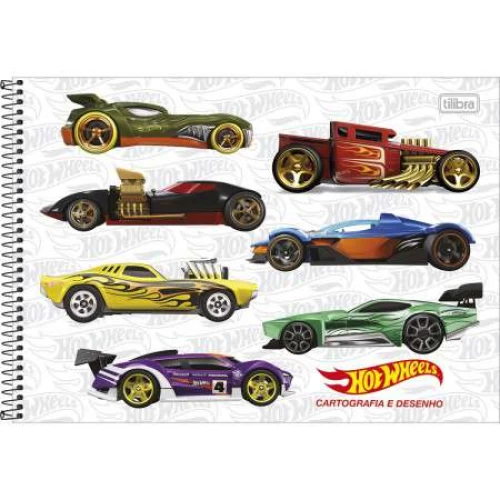 Caderno Desenho 80 Folhas Hot Wheels - Tilibra