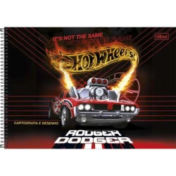 Caderno Desenho 80 Folhas Hot Wheels - Tilibra