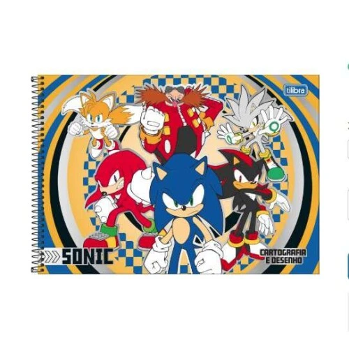 Caderno Desenho 80 Folhas Sonic - Tilibra Caderno Desenho 80 Folhas Sonic - Tilibra