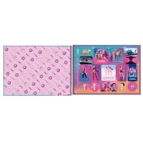 Caderno Desenho 80 folhas Guerreiras Do K-Pop Caderno Desenho 80 folhas Guerreiras Do K-Pop