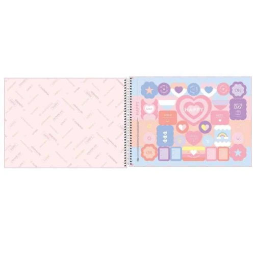 Caderno Desenho 80 folhas Happy Tom Pastel