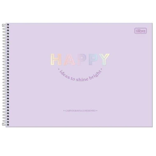 Caderno Desenho 80 folhas Happy Tom Pastel