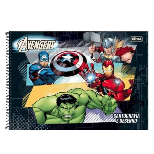 Caderno Desenho Avengers 80 Folhas - Tilibra Caderno Desenho Avengers 80 Folhas - Tilibra