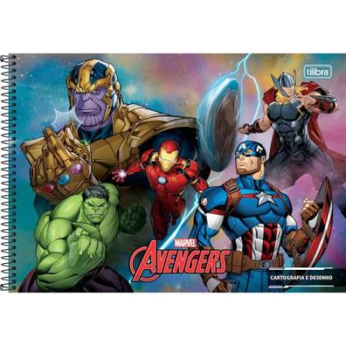 Caderno Desenho Avengers 80 Folhas - Tilibra