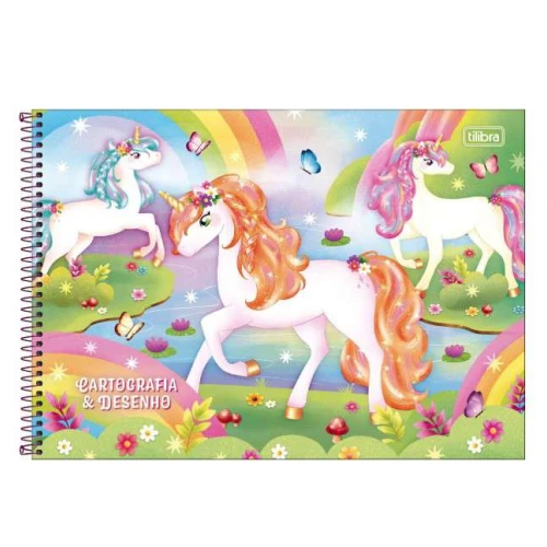 Caderno Desenho Blink Unicórnio 96 folhas - Tilibra Caderno Desenho Blink Unicórnio 96 folhas - Tilibra