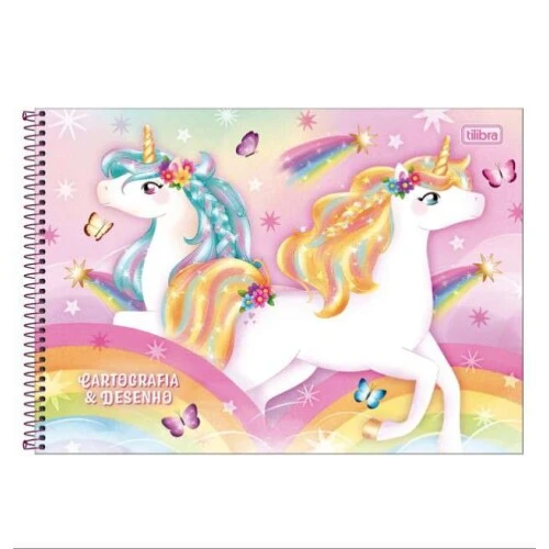 Caderno Desenho Blink Unicórnio 96 folhas - Tilibra Caderno Desenho Blink Unicórnio 96 folhas - Tilibra