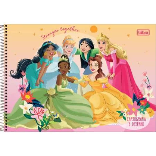 Caderno Desenho Princesas 80 folhas - Tilibra