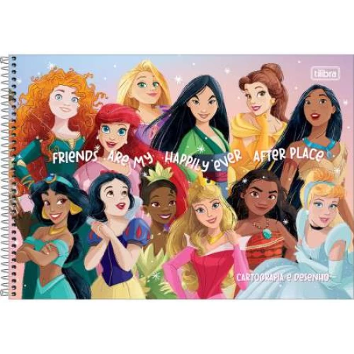 Caderno Desenho Princesas 80 folhas - Tilibra