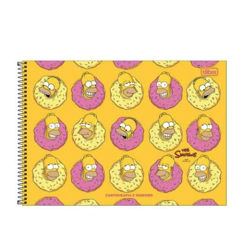 Caderno Desenho Simpsons 80 folhas - Tilibra