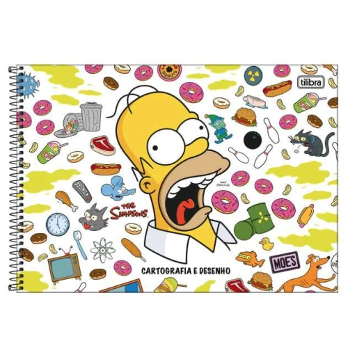 Caderno Desenho Simpsons 80 folhas - Tilibra Caderno Desenho Simpsons 80 folhas - Tilibra