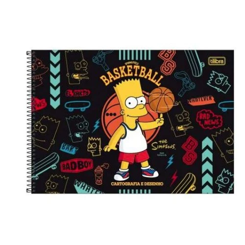 Caderno Desenho Simpsons 80 folhas - Tilibra