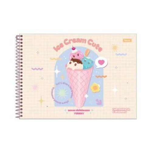 Caderno Desenho Sugar Rush 80 Folhas - Tilibra Caderno Desenho Sugar Rush 80 Folhas - Tilibra
