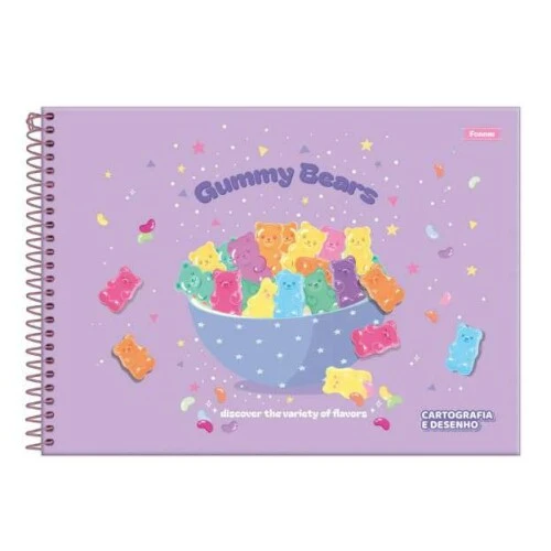 Caderno Desenho Sugar Rush 80 Folhas - Tilibra Caderno Desenho Sugar Rush 80 Folhas - Tilibra