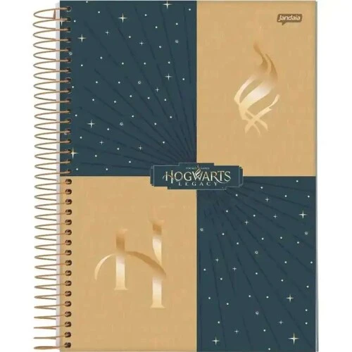 Caderno Espiral 101 Hogwarts Legacy 160 Folhas - Jandaia Caderno Espiral 101 Hogwarts Legacy 160 Folhas - Jandaia