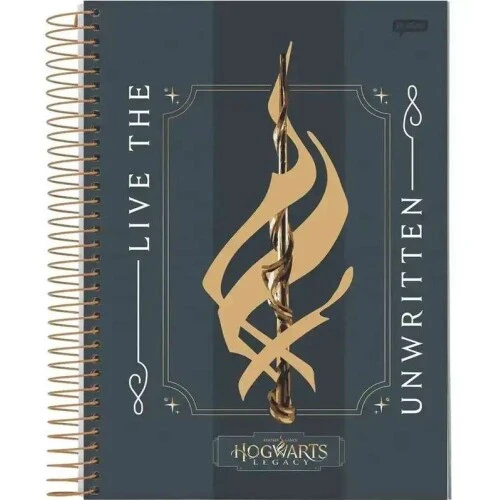Caderno Espiral 101 Hogwarts Legacy 160 Folhas - Jandaia Caderno Espiral 101 Hogwarts Legacy 160 Folhas - Jandaia