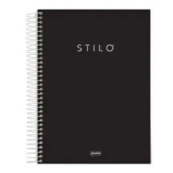 Caderno Espiral 101 Stilo Preto 160 Folhas - Jandaia