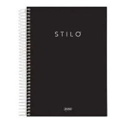 Caderno Espiral 101 Stilo Preto 160 Folhas - Jandaia