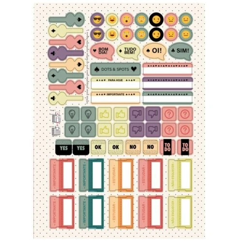 Caderno Espiral 11 Dots e Spots Pastel 80 Folhas - Jandaia Caderno Espiral 11 Dots e Spots Pastel 80 Folhas - Jandaia