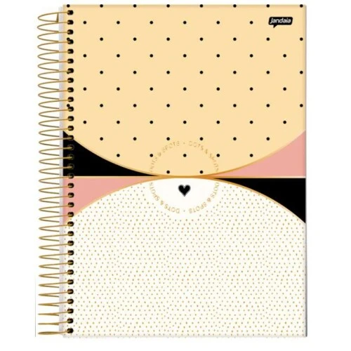 Caderno Espiral 11 Dots e Spots Pastel 80 Folhas - Jandaia Caderno Espiral 11 Dots e Spots Pastel 80 Folhas - Jandaia