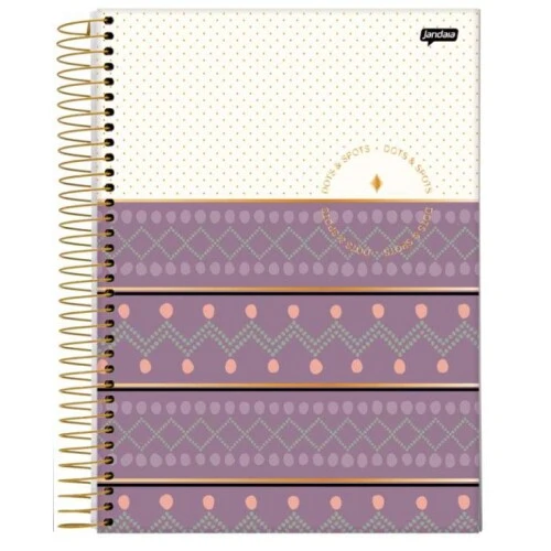 Caderno Espiral 11 Dots e Spots Pastel 80 Folhas - Jandaia Caderno Espiral 11 Dots e Spots Pastel 80 Folhas - Jandaia