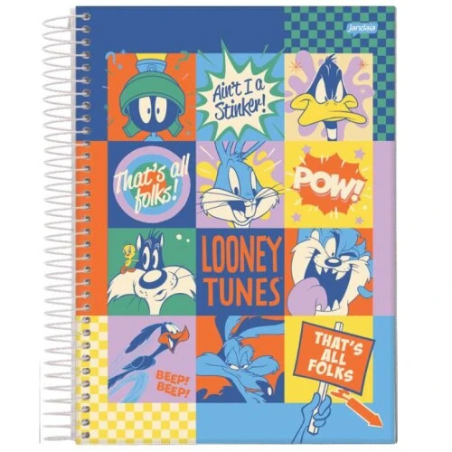 Caderno Espiral 11 Looney Tunes 80 Folhas - Jandaia