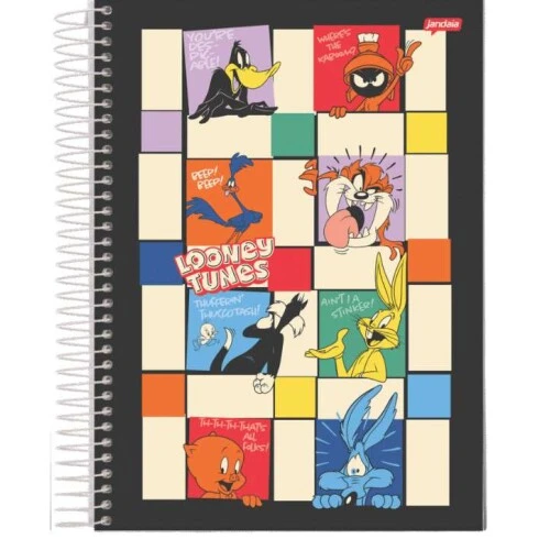 Caderno Espiral 11 Looney Tunes 80 Folhas - Jandaia