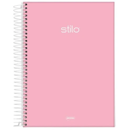 Caderno Espiral 11 Stilo Rosa Pastel 80 Folhas - Jandaia Caderno Espiral 11 Stilo Rosa Pastel 80 Folhas - Jandaia