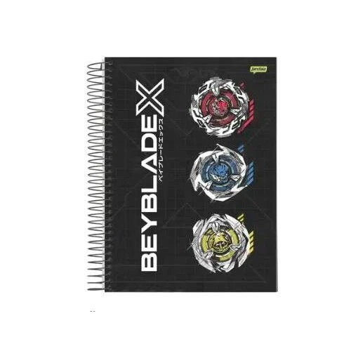 Caderno Espiral Beyblade 1 matéria 80 Folhas - Jandaia