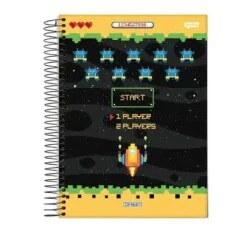 Caderno Espiral Bits 1 matéria 80 Folhas - Jandaia