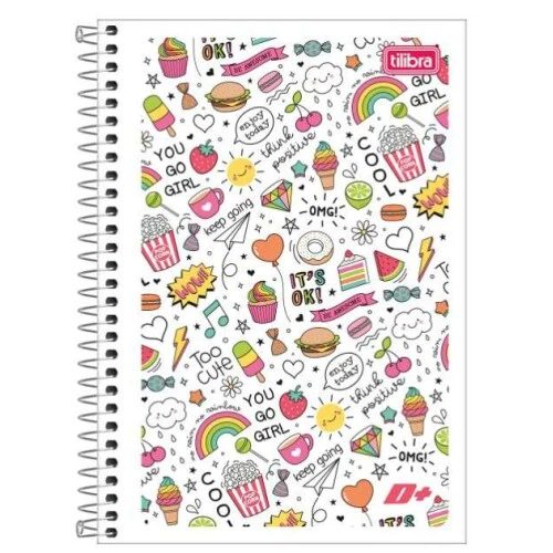 Caderno Espiral Capa flexível D+ 96 Folhas - Tilibra Caderno Espiral Capa flexível D+ 96 Folhas - Tilibra