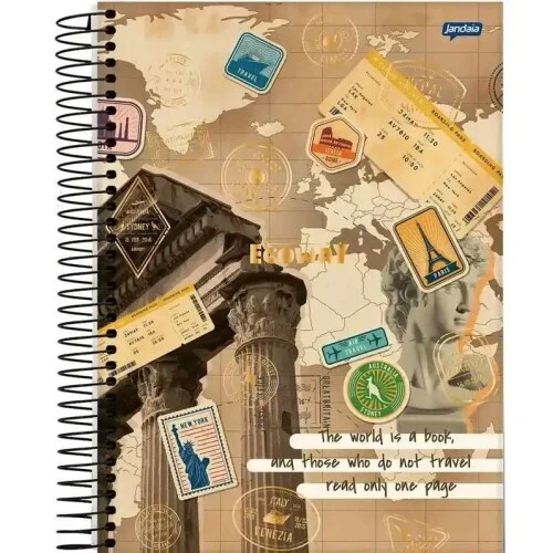 Caderno Espiral EcoWay 1 matéria 80 Folhas - Jandaia Caderno Espiral EcoWay 1 matéria 80 Folhas - Jandaia