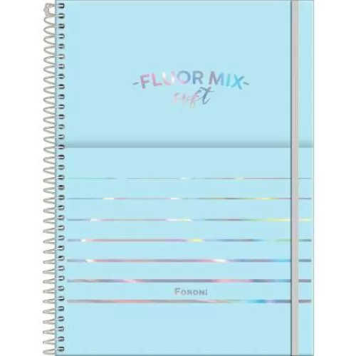 Caderno Espiral Fluor Mix 80 Folhas - Foroni