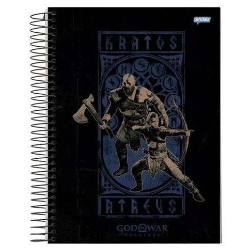 Caderno Espiral God Of War 10 matéria 160 Folhas - Jandaia Caderno Espiral God Of War 10 matéria 160 Folhas - Jandaia