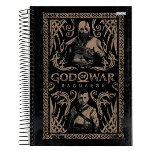 Caderno Espiral God Of War 10 matéria 160 Folhas - Jandaia Caderno Espiral God Of War 10 matéria 160 Folhas - Jandaia