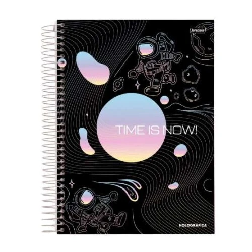 Caderno Espiral Holográfica 1 matéria 80 Folhas - Jandaia Caderno Espiral Holográfica 1 matéria 80 Folhas - Jandaia