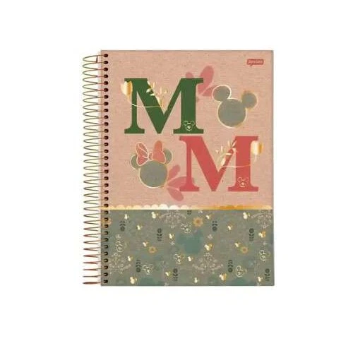 Caderno Espiral Mickey/Minnie Arts Kraft 1 matéria 80 Folhas - Jandaia Caderno Espiral Mickey/Minnie Arts Kraft 1 matéria 80 Folhas - Jandaia