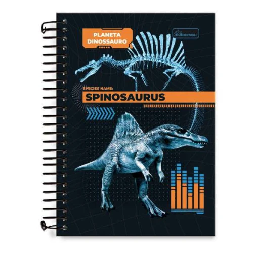 Caderno Espiral Planeta Dinossauro 80 Folhas - Cadersil