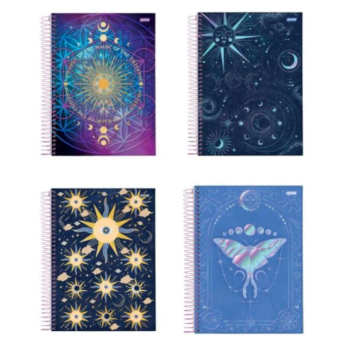 Caderno Universitário 1 matéria Mystic 80 folhas - Jandaia Caderno Universitário 1 matéria Mystic 80 folhas - Jandaia