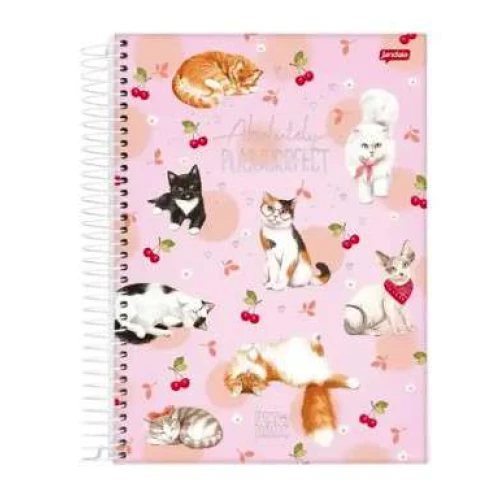 Caderno Espiral Pet Holic 1 matéria 80 Folhas - Jandaia Caderno Espiral Pet Holic 1 matéria 80 Folhas - Jandaia