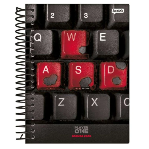 Caderno Espiral Player 1 matéria 80 Folhas - Jandaia Caderno Espiral Player 1 matéria 80 Folhas - Jandaia