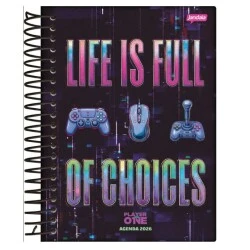Caderno Espiral Player 1 matéria 80 Folhas - Jandaia