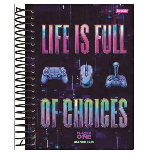 Caderno Espiral Player 1 matéria 80 Folhas - Jandaia Caderno Espiral Player 1 matéria 80 Folhas - Jandaia