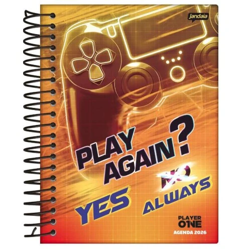 Caderno Espiral Player 1 matéria 80 Folhas - Jandaia Caderno Espiral Player 1 matéria 80 Folhas - Jandaia