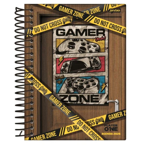 Caderno Espiral Player 1 matéria 80 Folhas - Jandaia Caderno Espiral Player 1 matéria 80 Folhas - Jandaia