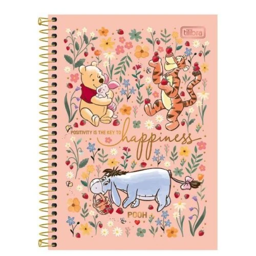 Caderno Espiral Pooh 80 folhas - Tilibra