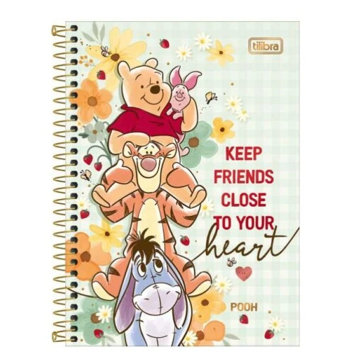 Caderno Espiral Pooh 80 folhas - Tilibra