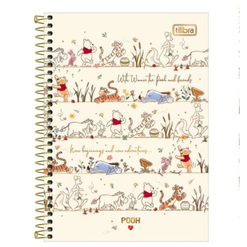 Caderno Espiral Pooh 80 folhas - Tilibra