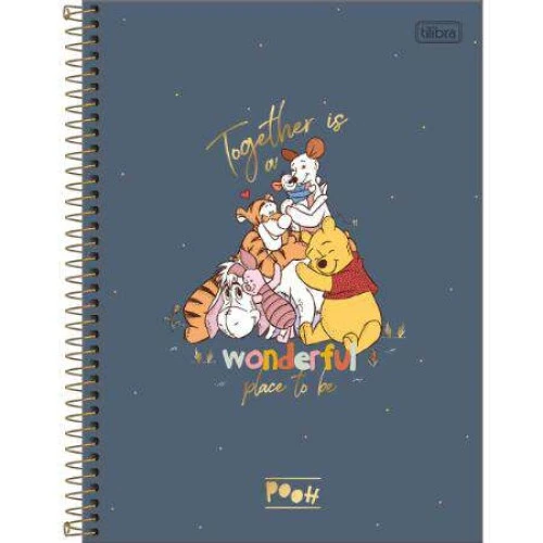 Caderno Espiral Pooh 80 folhas - Tilibra