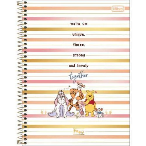 Caderno Espiral Pooh 80 folhas - Tilibra